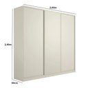 Ver imagem 3 de Guarda Roupa Casal Bend 3 Portas Correr 6 Gavetas MDF Luna Casa Lar Shop