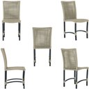 Ver imagem 5 de Mesa Ascoli 100 Cm com 4 Cadeiras Cannes de Alumínio, Pintura Preta e Trama Tela de Corda Náutica