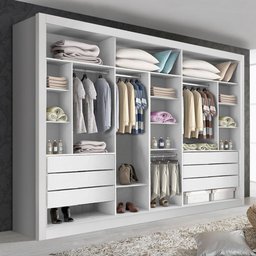 Closet Casal sem Portas 6 Gavetas Itália Minastex Branco - 8