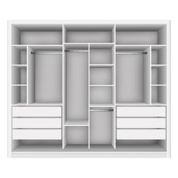 Closet Casal sem Portas 6 Gavetas Itália Minastex Branco - 7