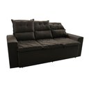 Ver mais imagens de Conjunto de Sofá 3 e 2 Lugares Retrátil e Reclinável 2.00x1.50m Cama Inbox Smal Suede Café