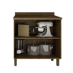 Balcão para Cozinha 2 Portas Tarantela Valdemóveis:Cinamomo/Grafite - 3