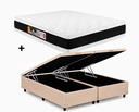Ver imagem 1 de Cama Box Bau Casal Bipartido Bege Colchão Casal Black e White Air Double Face D45 138x188 - Castor