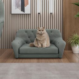 Caminha Cama Sofá Poltrona Pet Gato Cachorro Pietra Color:cinza - 3
