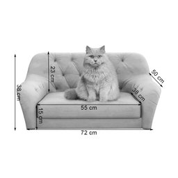 Caminha Cama Sofá Poltrona Pet Gato Cachorro Pietra Color:cinza - 2
