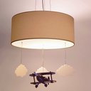 Ver imagem 2 de Luminária de Teto Pendente Infantil Avião 30cm:caqui6201