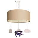 Ver imagem 1 de Luminária de Teto Pendente Infantil Avião 30cm:caqui6201