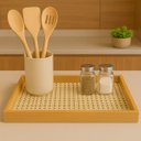 Ver imagem 2 de Bandeja Decorativa Madeira com Palha 36,80cm Nipo Center