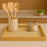 Bandeja Decorativa Madeira com Palha 36,80cm Nipo Center - 2
