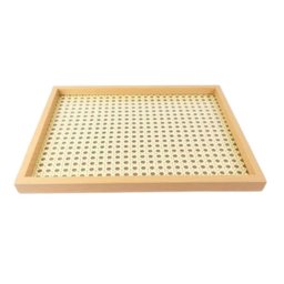 Bandeja Decorativa Madeira com Palha 36,80cm Nipo Center - 1
