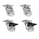 Ver imagem 1 de Kit de 10 Rodizio Silicone 75mm Gel com e Sem Freio