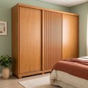 Ver imagem 1 de Guarda Roupa Casal MDF 3 Portas 6 Gavetas com Cabideiros e Prateleiras 274x240x56cm