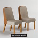 Ver imagem 5 de Kit 2 Cadeiras para Sala de Jantar em Madeira Isis Marrom/Cinamomo/Terracota/Palha