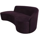 Ver imagem 2 de Sofá Curvo 04 Lugares 230cm Eron Braço Esquerdo Veludo Roxo - Nexta Casa