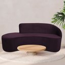 Ver imagem 1 de Sofá Curvo 04 Lugares 230cm Eron Braço Esquerdo Veludo Roxo - Nexta Casa