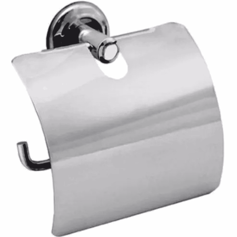 Suporte Papeleira Tampa para Rolo Papel Higiênico Aço Inox