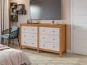 Ver imagem 3 de Comoda Horizontal Maggiore 6 Gavetas - Lp - Rei de Casa Amendoa Clean/off White