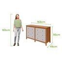 Ver imagem 2 de Comoda Horizontal Maggiore 6 Gavetas - Lp - Rei de Casa Amendoa Clean/off White