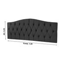 Ver imagem 1 de Cabeceira Painel Capitonê Curva Estofada Cama Casal 1,40 - Cinza