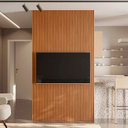 Ver imagem 2 de Painel Ripado Decorativo Sala Quarto 141x250cm Prime Plus L06 Nature Fosco - Mpozenato