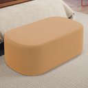 Ver imagem 2 de Puff Decorativo Orgânico para Living Quarto 100cm Doha W01 Bouclê Mostarda - Lyam Decor