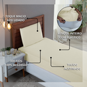 Ver imagem 6 de Kit Roupa Cama Solteiro 100% Algodão 3 Peças Percal 300 Fios Hotel Pousada:palha