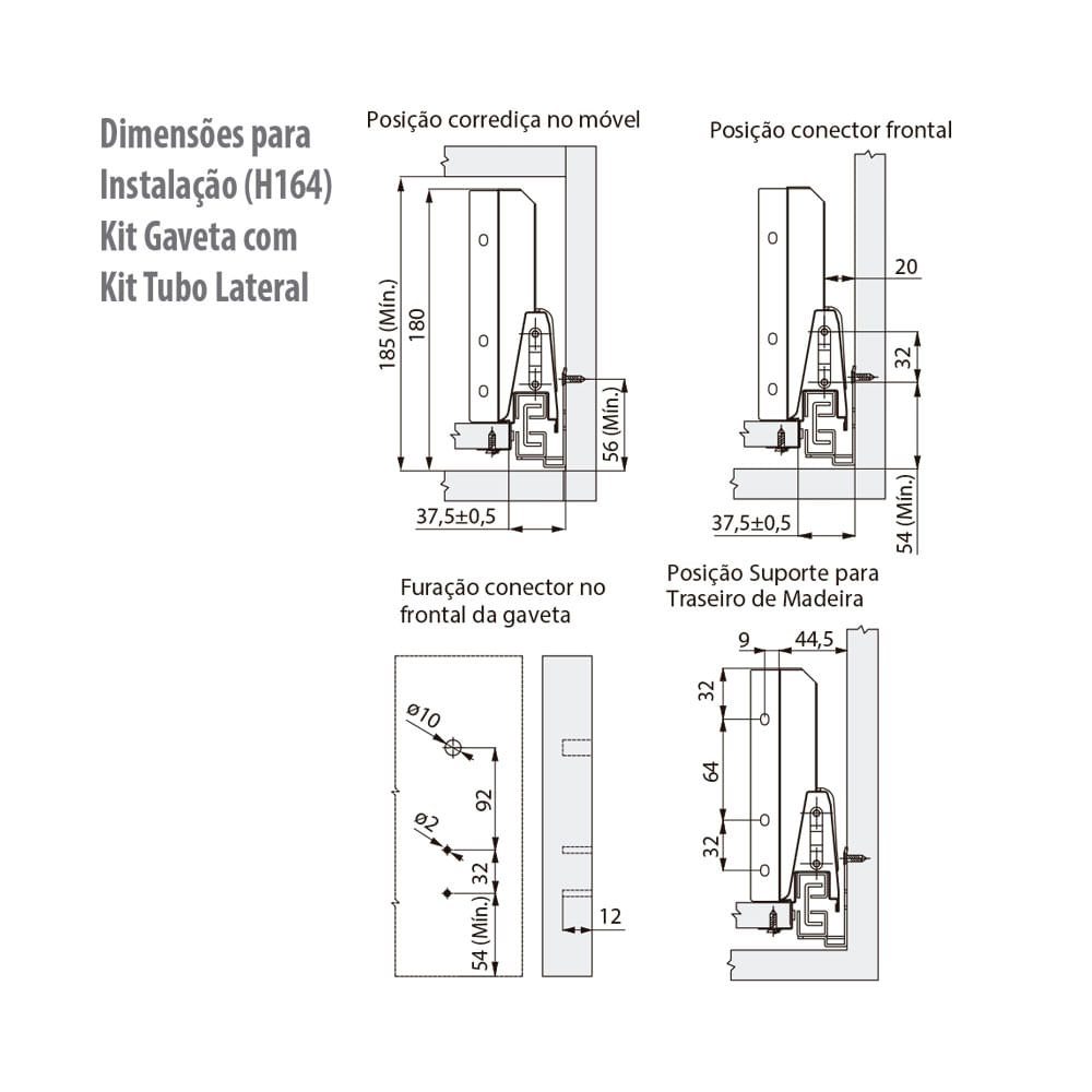 Kit Tubo para Elevação Avantbox H164 Fgvtn 450 Mm - Inox - 0076.01f0450164 - 3