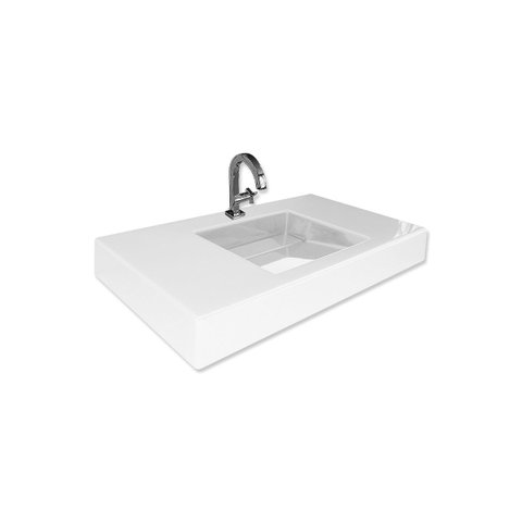 Lavatório Jade de mármore sintético 64cm