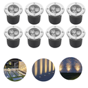 Ver imagem 1 de 8 Balizadores Spot Blindado Led Smd 3w Branco Quente Bivolt Ip66 de Embutir em Piso Chão Gramado Jar