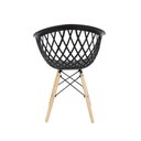 Ver imagem 6 de Kit 2 Cadeiras Web Dsw Ergonômica Apoio de Braço Base Madeira Sala Cozinha Jantar - Lamobilia