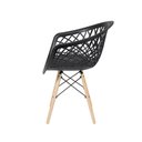 Ver imagem 5 de Kit 2 Cadeiras Web Dsw Ergonômica Apoio de Braço Base Madeira Sala Cozinha Jantar - Lamobilia