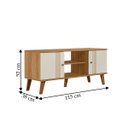 Ver imagem 6 de Rack Denver para TV até 55 '' Sala Compacto 115 cm Peternella:Nature/Off White