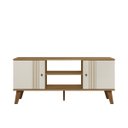 Ver imagem 5 de Rack Denver para TV até 55 '' Sala Compacto 115 cm Peternella:Nature/Off White