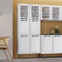 Ver imagem 3 de Paneleiro Cozinha Itatiaia Aço 6 Portas 2 Em Vidro New Premium Branco Neve