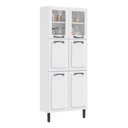 Ver imagem 1 de Paneleiro Cozinha Itatiaia Aço 6 Portas 2 Em Vidro New Premium Branco Neve
