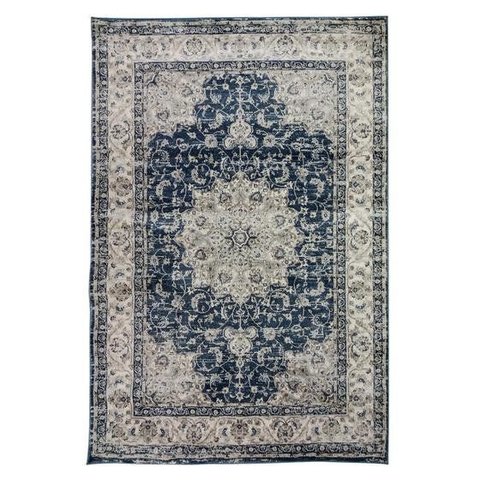 Tapete Sala Nain Blue 200x250 Cm Industrializado Tipo Persa