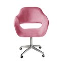 Ver imagem 1 de Poltrona Zara Base Giratória com Rodinhas Cor:Suede Rosa 280