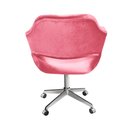 Ver imagem 3 de Poltrona Zara Base Giratória com Rodinhas Cor:Suede Rosa 280