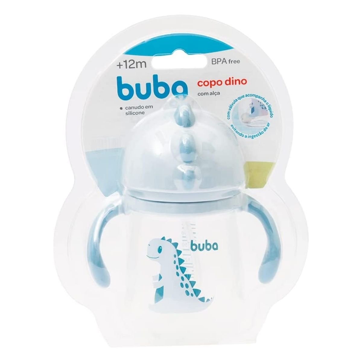 Copo de Treinamento Dino com Alca Buba Salmao ou Azul 240ml: Azul - 4