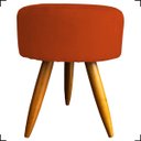 Ver imagem 4 de Kit Namoradeira Decorativa + 2 Poltronas Para Sala Reforçadas + Puff Redondo Suede