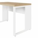 Ver imagem 6 de Mesa Escritório em L 120 cm X 150 cm Design Industrial F5 Office Cor:Macadâmia com Branco