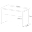 Ver imagem 3 de Mesa para Escritório 1200 Toq 120cm Artany Tabaco E Freijó