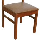 Ver mais imagens de Conjunto Mesa Cone Ø150cm + 6 Cadeiras Lyon Telinha Natural - Assento Estofado Corano Marrom Mescla