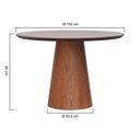 Ver imagem 2 de Conjunto Mesa Cone Ø150cm + 6 Cadeiras Lyon Telinha Natural - Assento Estofado Corano Marrom Mescla