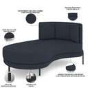 Ver imagem 5 de Sofá Chaise Longue Living Lucca Esquerdo D02 Linho Chumbo D-465