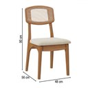 Ver imagem 3 de Cadeiras Kit 2 Cadeiras 100% Mdf Cj Ca40 Freijó/tweed Liso Claro - Dalla Costa