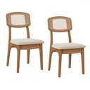 Ver imagem 2 de Cadeiras Kit 2 Cadeiras 100% Mdf Cj Ca40 Freijó/tweed Liso Claro - Dalla Costa