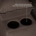 Ver mais imagens de Sofá Veneza 2,40m Retrátil Reclinável Marrom USB e Porta Copos - King House