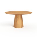 Ver imagem 1 de Mesa de Jantar Redonda 150cm Scandi 8 Lugares Lamina Natural de Madeira Mel