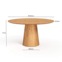 Ver imagem 6 de Mesa de Jantar Redonda 150cm Scandi 8 Lugares Lamina Natural de Madeira Mel